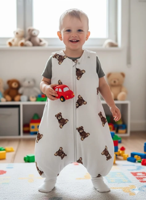 śpiworek z nogawkami dla dziecka do spania