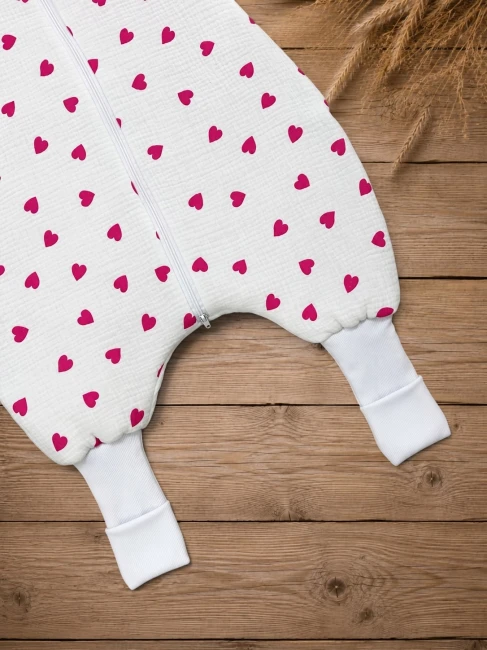 Śpiworek muślinowy z nogawkami dla dziecka do spania